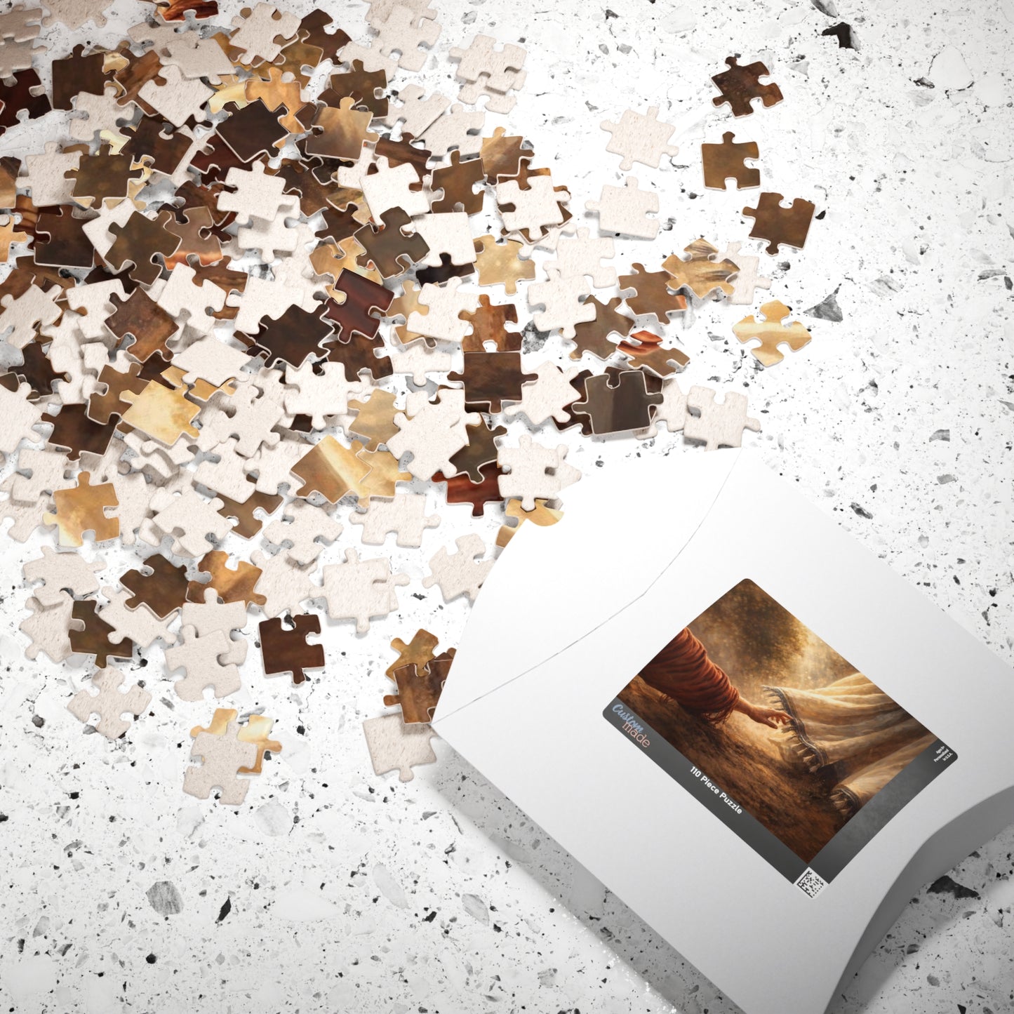 Faith-Inspired Touch Jigsaw Puzzle — "She Touched His Garment" (110–1014 pcs)