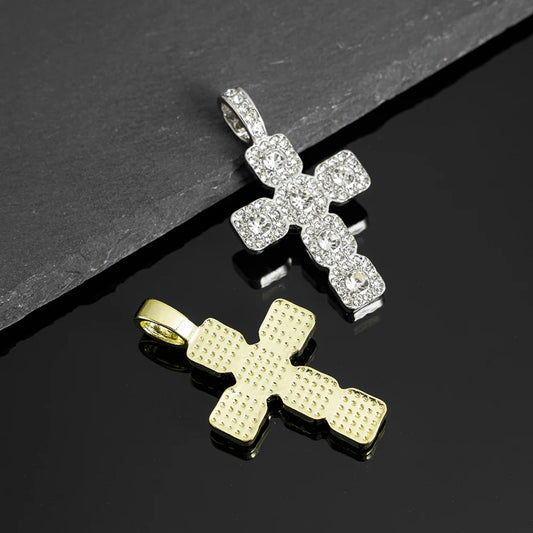 Sparkling Hip Hop Cross Necklace