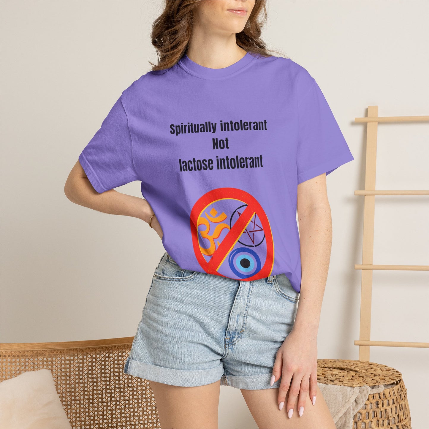 "Spiritually Intolerant Not Lactose Intolerant" T-Shirt