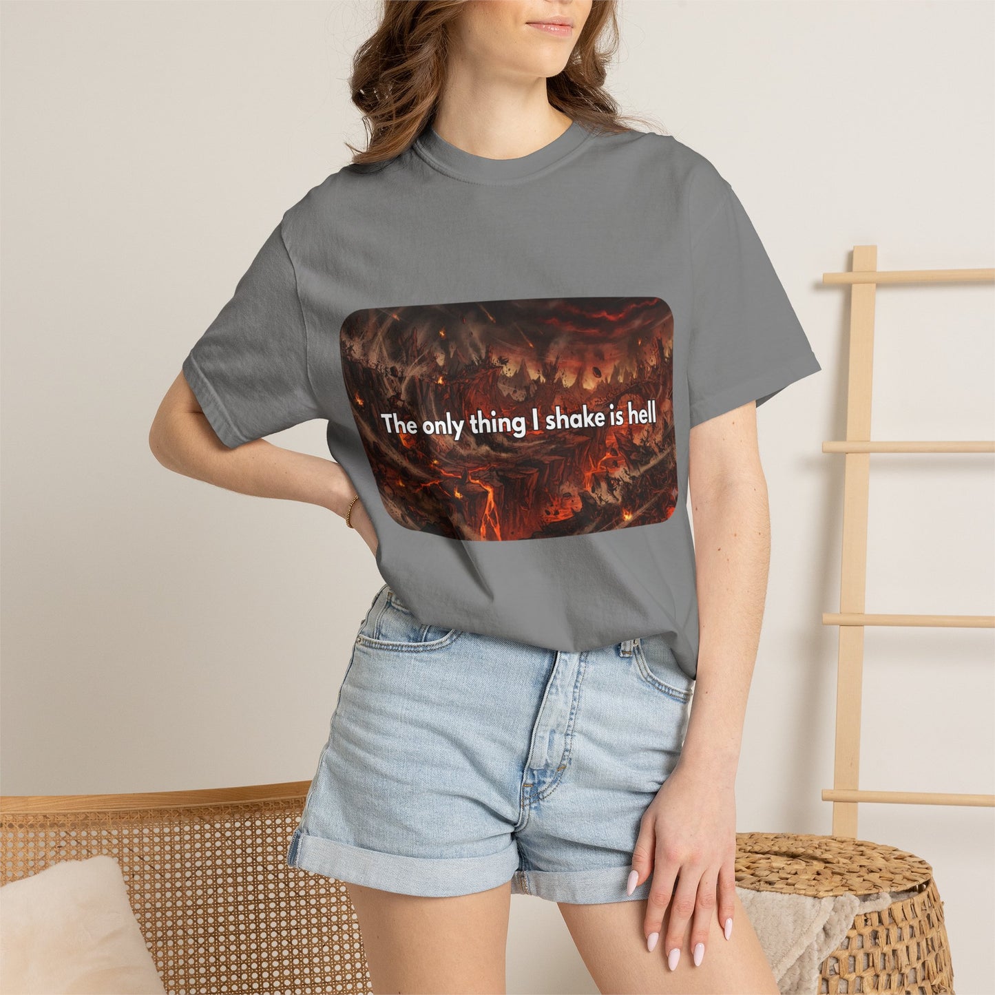 "The only thing I shake is hell" T-Shirt