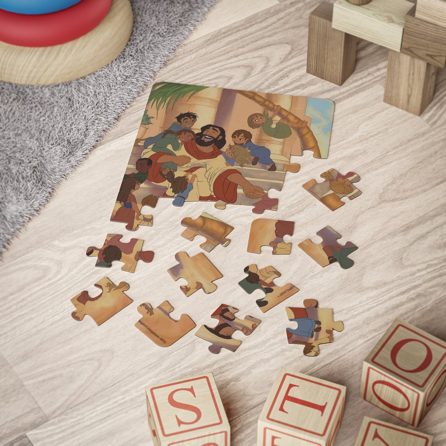 Children's Bible Puzzle — 30-Piece Jesus with Children Jigsaw (Christian Kids Gift)
