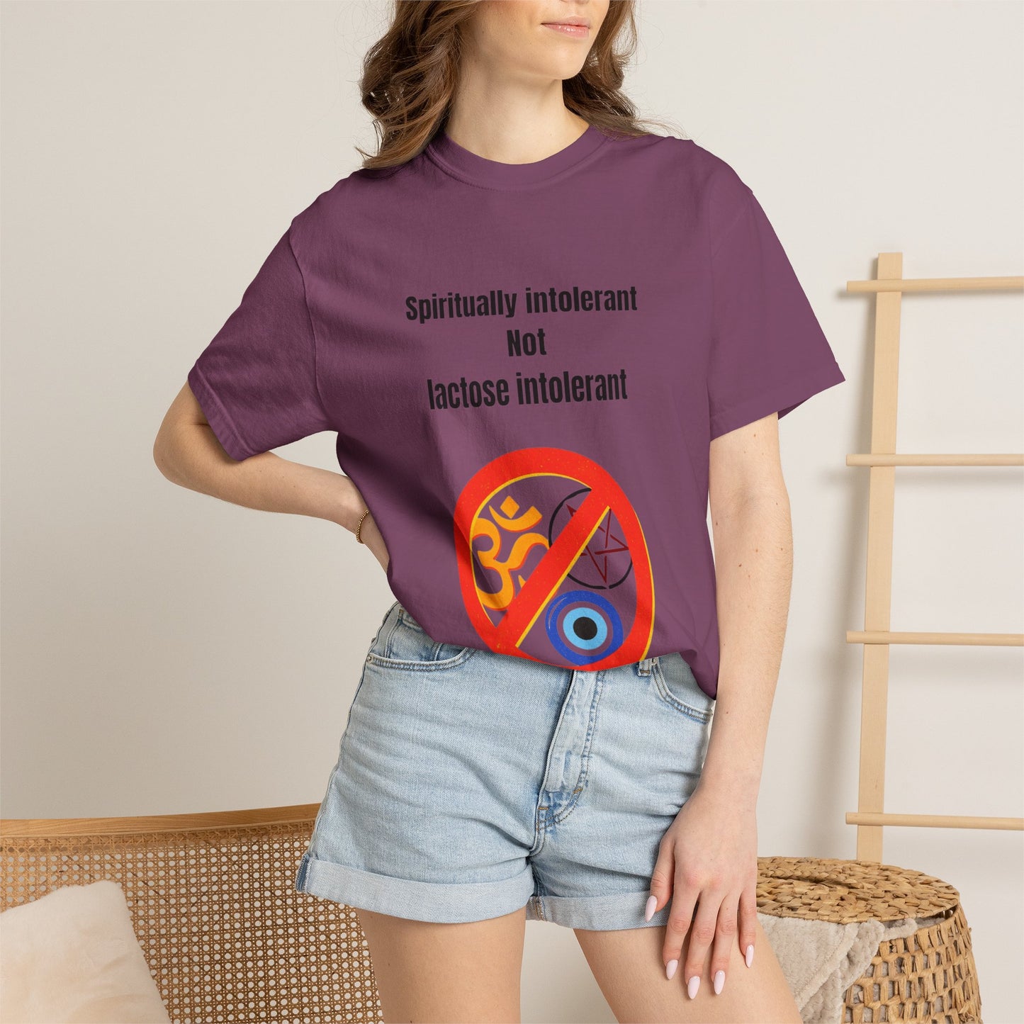 "Spiritually Intolerant Not Lactose Intolerant" T-Shirt
