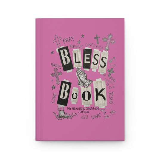 Bless Book Hardcover Journal — Pink Christian Prayer & Gratitude Notebook