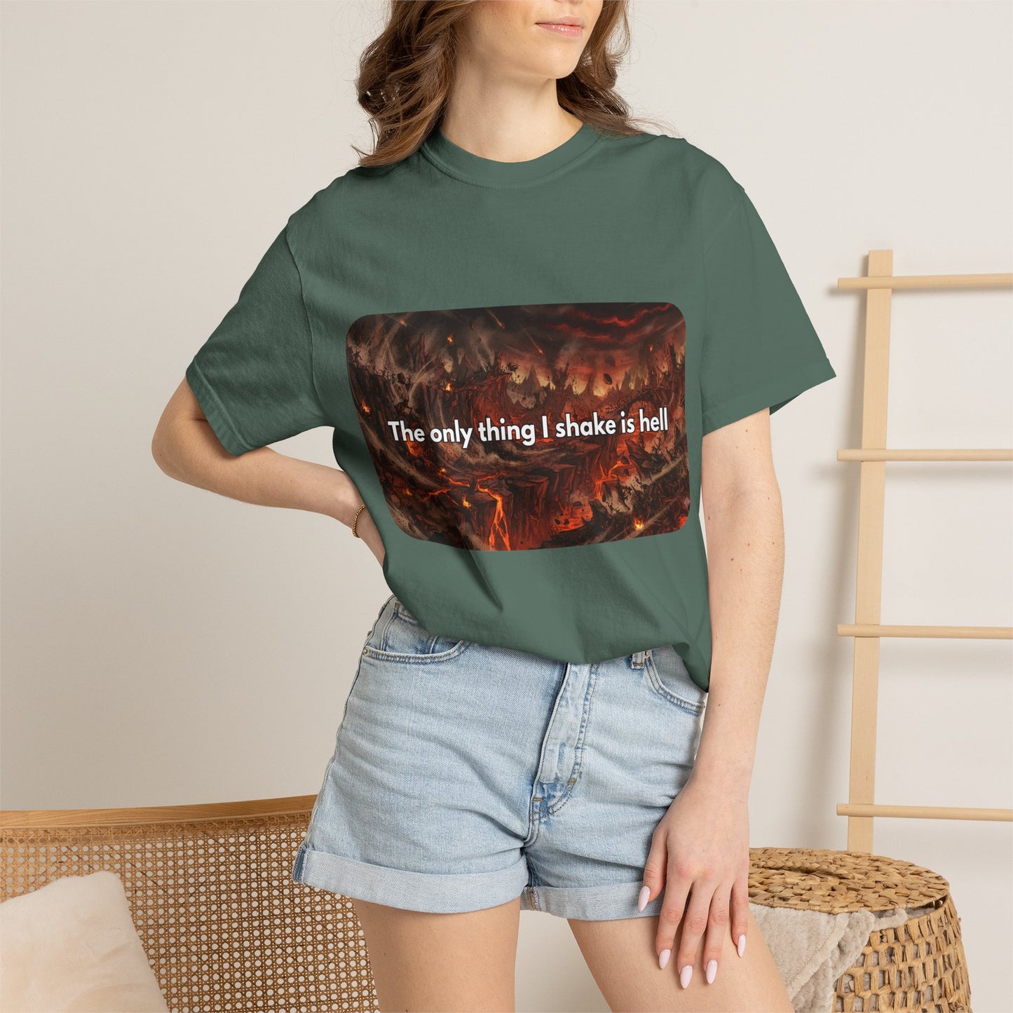 "The only thing I shake is hell" T-Shirt