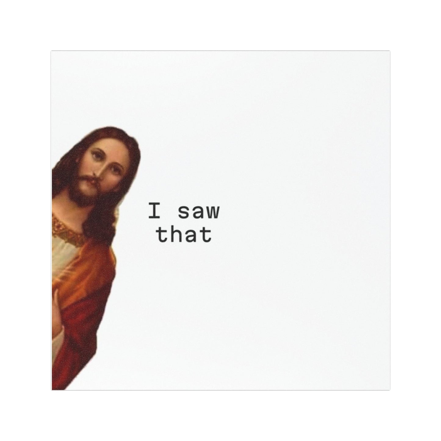 Jesus Corner "I Saw That" Car Magnet — Christian Faith Auto Decal - Image #0