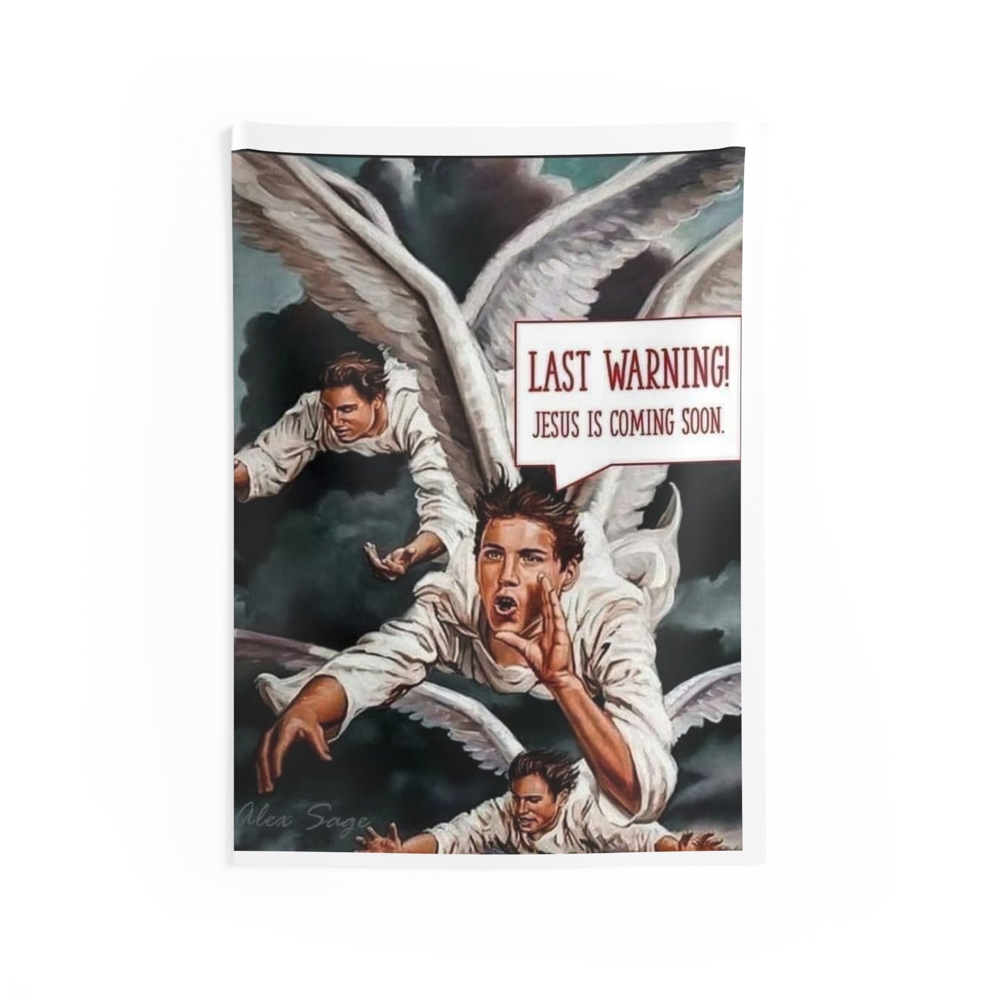 Last Warning! Christian Wall Tapestry - Image #0