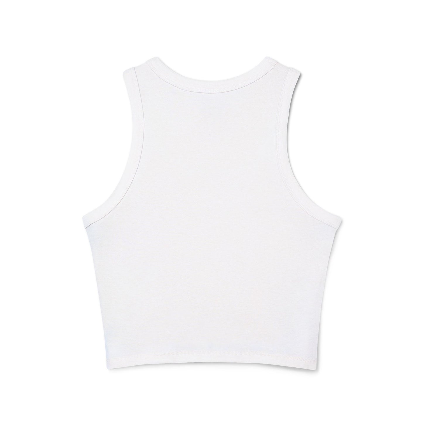 " Be Like Jesus Not A Pharisee" Minimalist Ribbed Racer Tank — Women's Cropped Graphic Tank Top