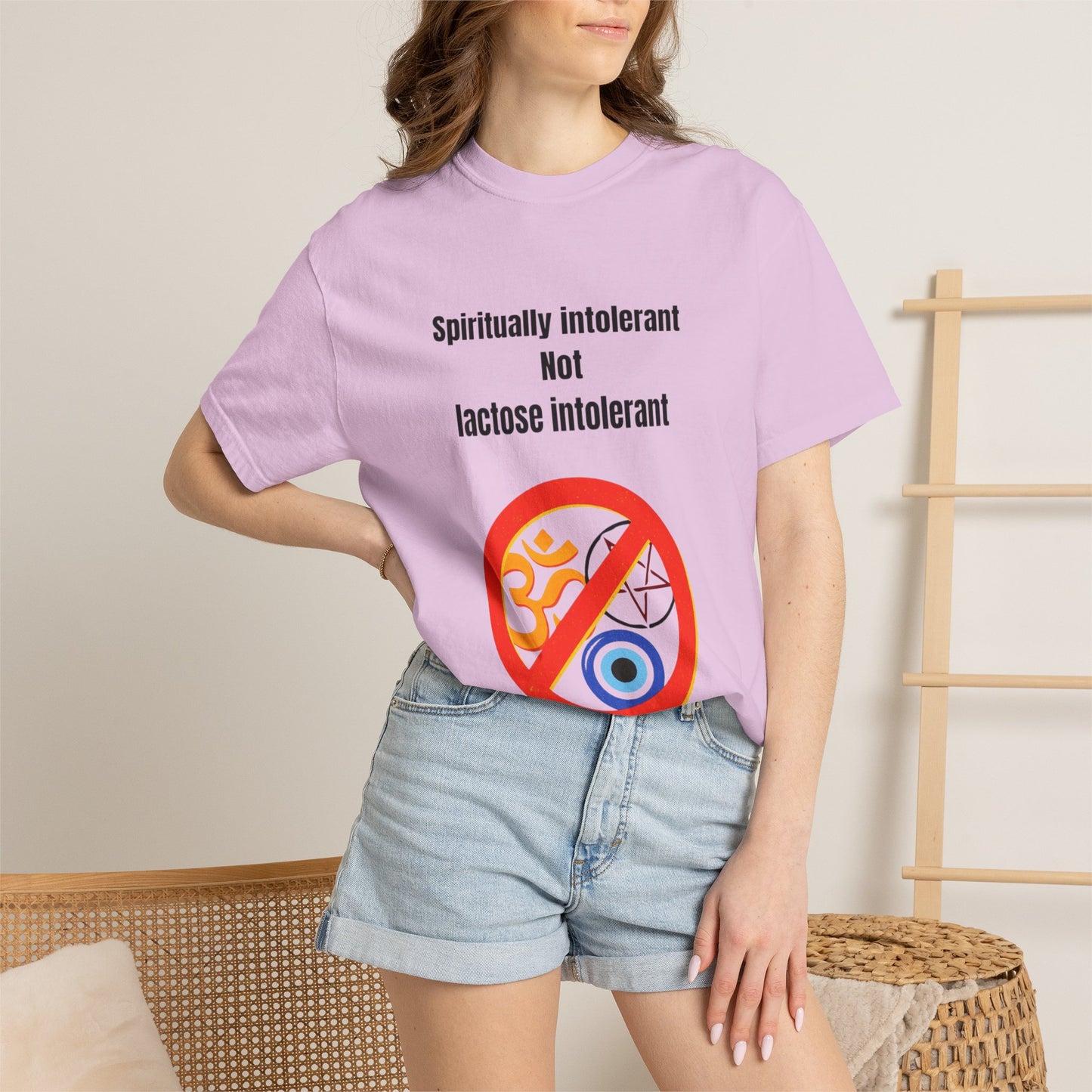 "Spiritually Intolerant Not Lactose Intolerant" T-Shirt