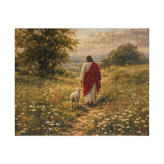 Jesus as The Good Shepherd Puzzle — Scenic Christian Jigsaw (110–1014 pcs)