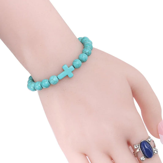 Stylish Stone Cross Bracelet