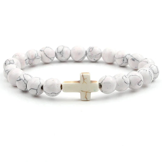 Stylish Stone Cross Bracelet